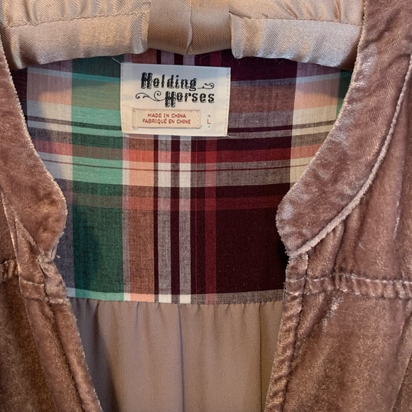 Anthropologie Holding Horses Velvet Dress Mauve - Picture 8 of 9